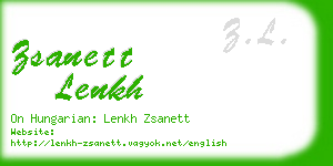 zsanett lenkh business card
